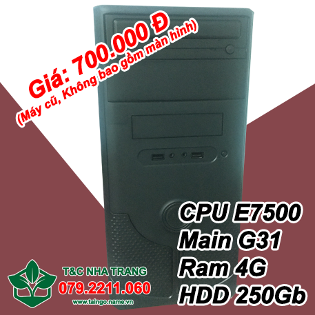 Thùng máy E7500 (2.6Ghz - 4Gb - HDD 160G - Máy cũ)