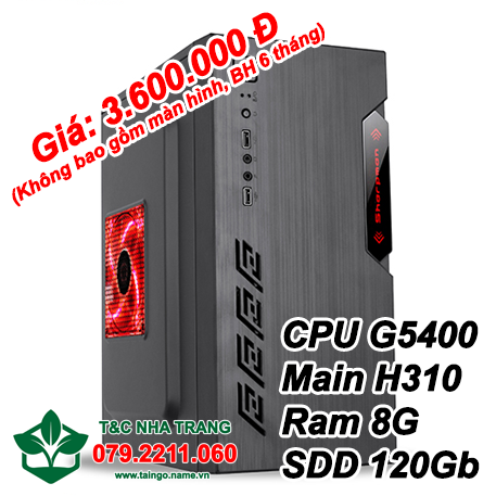 Thùng máy G5400 (3.7Ghz - 8Gb - SSD 120G - Case VSP)