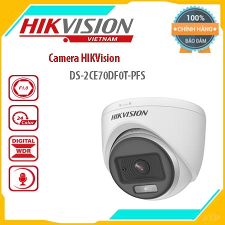 Camera Hikvision DS-2CE70DF0T-PFS HD-TVI 2Mb Có màu đêm
