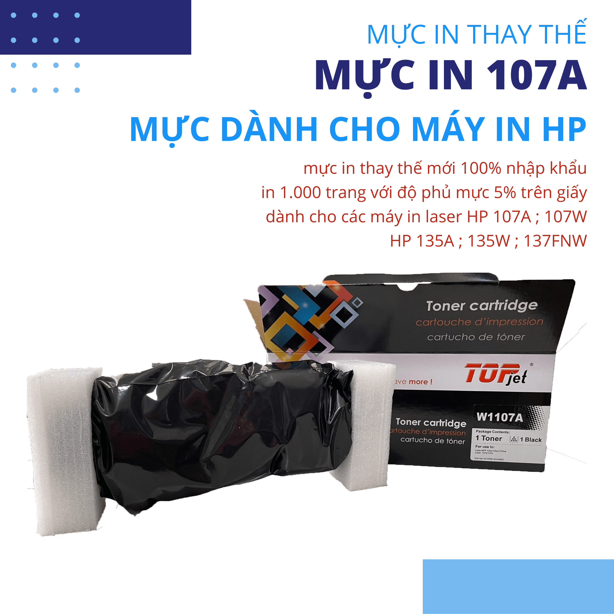 Hộp mực máy in HP Top Jet 1170A/2900A/6543A