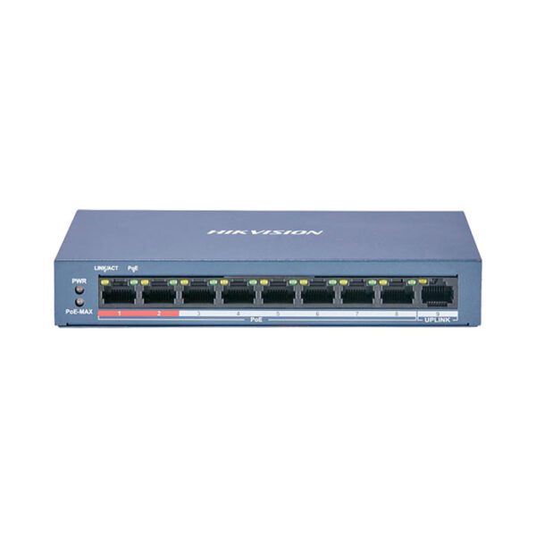 Swith POE Hikvision DS-3E0109P-E/M (8 Port 100Mbps)