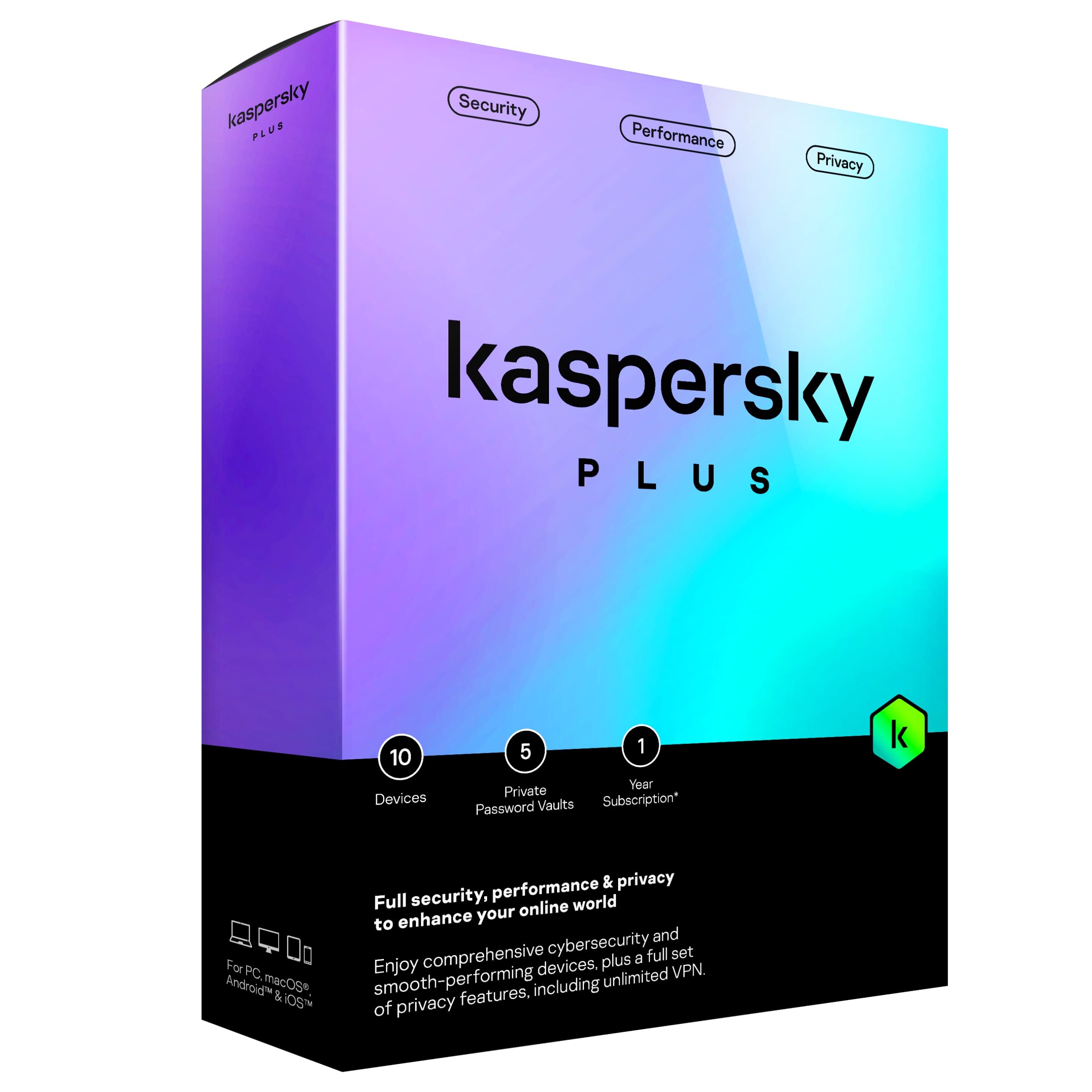 Phần mềm Kaspersky Plus (1 máy tính, Bản quyền 12 tháng)