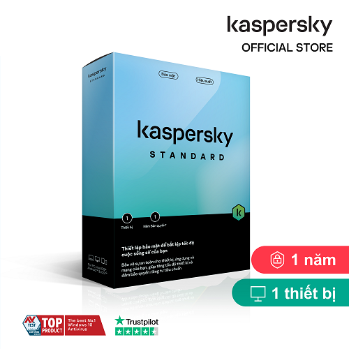 Phần mềm Kaspersky Standard (1 máy tính, Bản quyền 12 tháng)