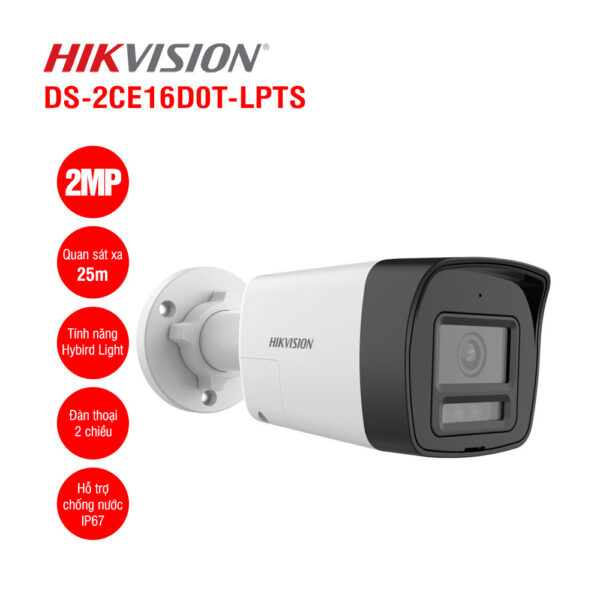 Camera HDTVI 2MP HIKVISION DS-2CE16D0T-LPTS