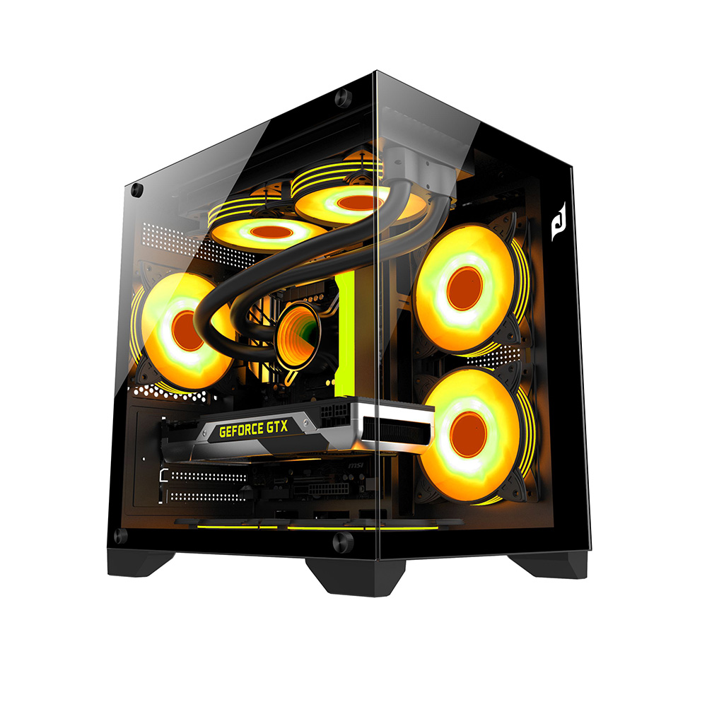 Vỏ Case Edra ECS1503 Black (M-ATX, Case Bể Cá)